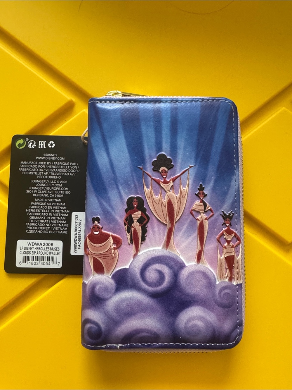 Lounge Disney Hercules Muses Zip-Around Wallet - Purple, Blue